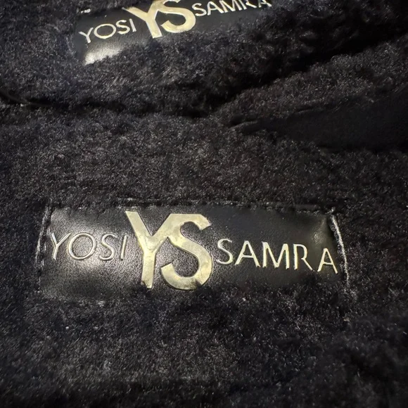 Yosi Samra Jessy Faux Shearling Mule Black Fuzzy Slippers - Picture 5 of 14